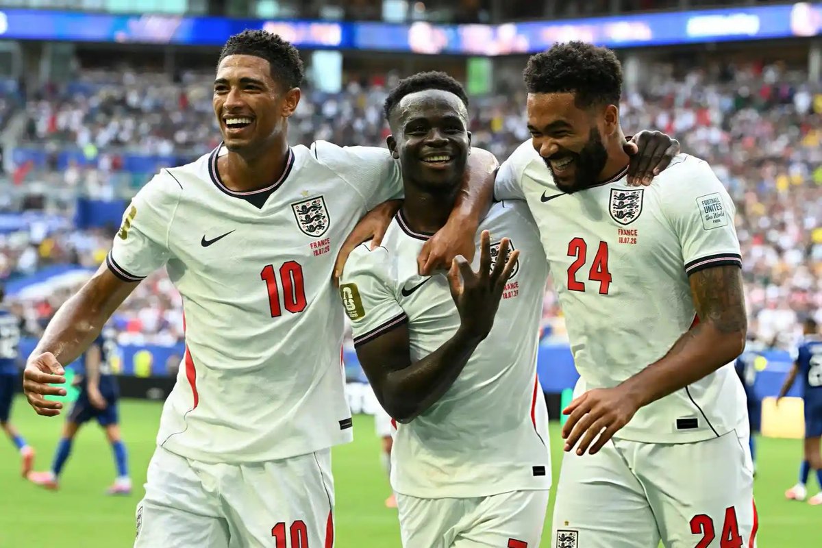 Sportzmade's tweet photo. England defeated France 6-4 in a thrilling third-place match⚽️ #WC https://t.co/OjhloNdxg8