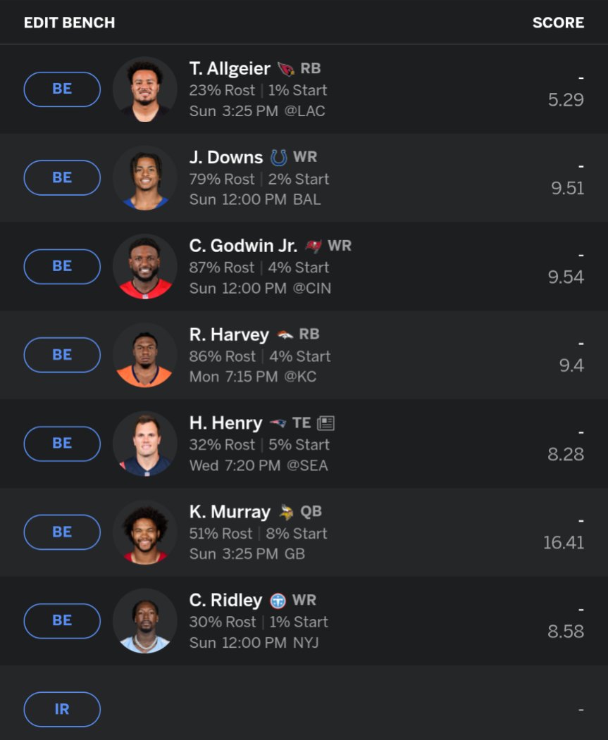 DHarpAndOne's tweet photo. Rate the fantasy team (12 man, 12th and first picka https://t.co/djuGc1zty6
