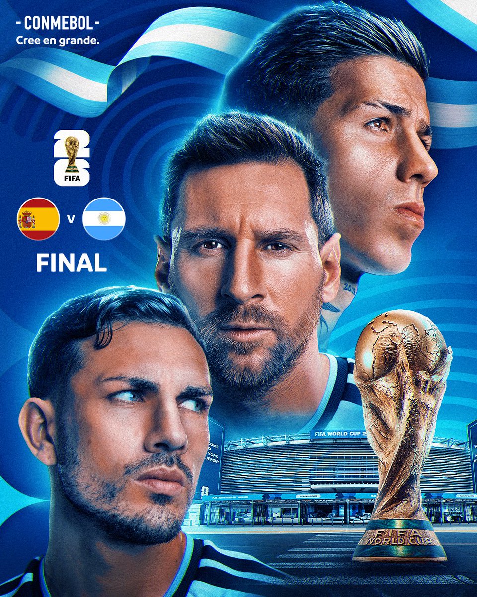 CONMEBOL's tweet photo. ¡Es hoy! ¡Con el sueño de traer la Copa nuevamente a Sudamérica! 🇦🇷

#CopaMundialFIFA