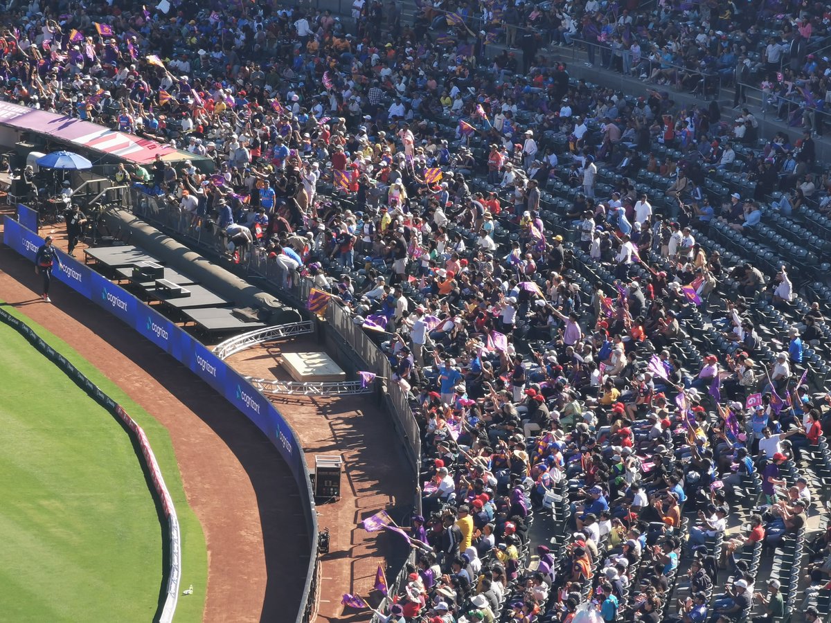 PeterDellaPenna's tweet photo. Here's the scene inside Oakland Coliseum in the 9th over at the 2026 @MLCricket Final between @WSHFreedom and @LA_KnightRiders. 8,000+ comfortably inside. Could be as many as 10K on a picture perfect weather day in the Bay hovering around 75F. https://t.co/Skz2pXVtq0