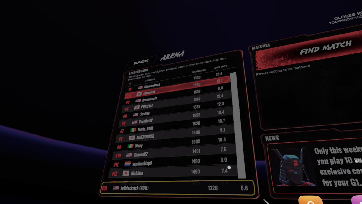 NickabensonY's tweet photo. I am rank 31 in the world in the REK robot boxing simulator. The top contenders will get the opportunity to pilot actual boxing robots. Yesterday I was rank 63 in the world. I don't know if I can reach the top, but I am still fighting. #REK #RobotBoxing #Nickabenson #Boxing @REK https://t.co/31uiASeyvy