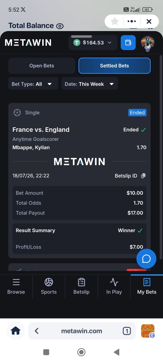 Pitchaiah81's tweet photo. Thank you @MetaWin for these huge wins 👍
Though I expected france to win and it didn't happen but all my bets are successful today 😊 https://t.co/48OWK0Ofnp