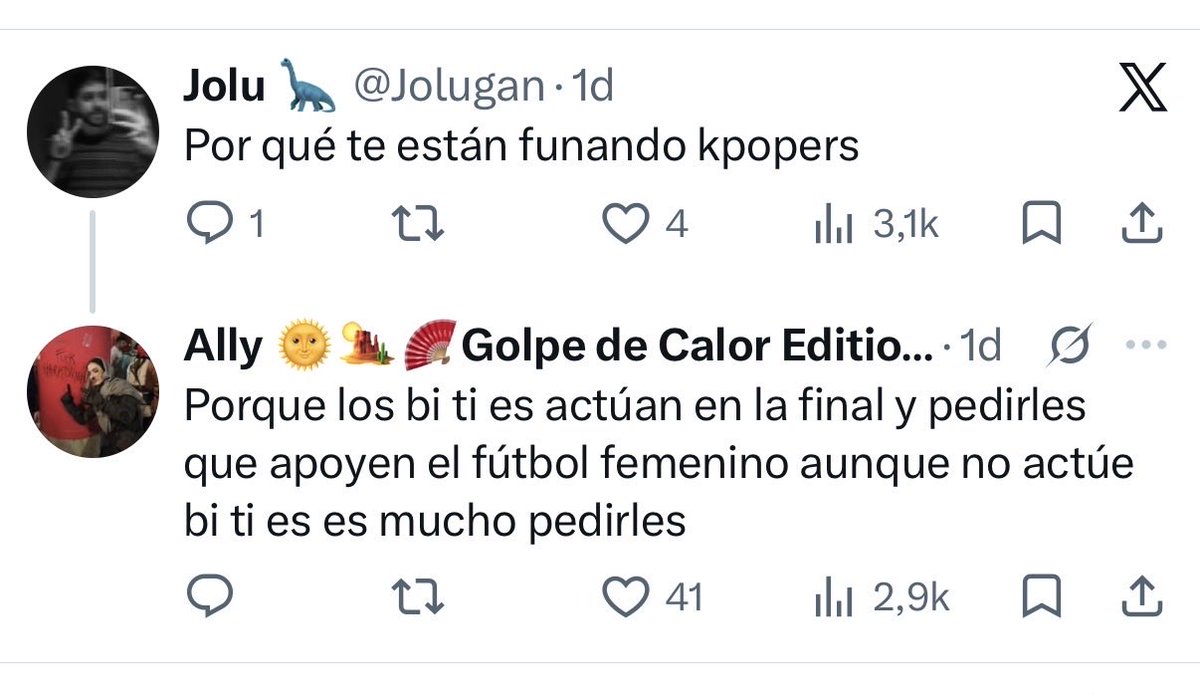 jimimiint's tweet photo. esto me parece ridículo, y lo digo como chica que sigue al fcb/españa tanto masc como fem. Pero por qué coño tendría que apoyar yo al fútbol femenino si no me sale de los cojones ?? solo porque vea fútbol masculino ya estoy obligada a ver el femenino porque soy mujer? https://t.co/baheVzgYg9