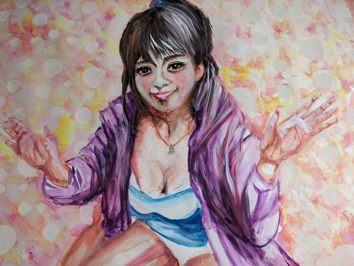 俺の天使」 #絵画 #似顔絵
