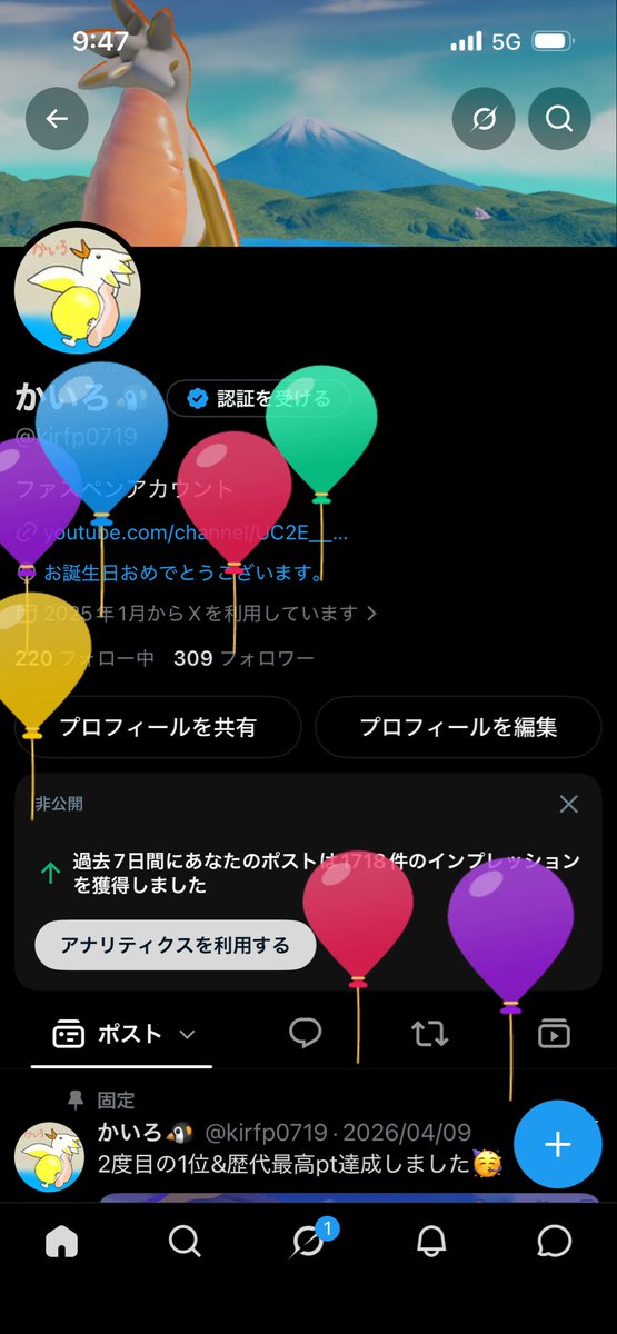 kirfp0719's tweet photo. 21歳になりました👊 https://t.co/eef95XRdVl