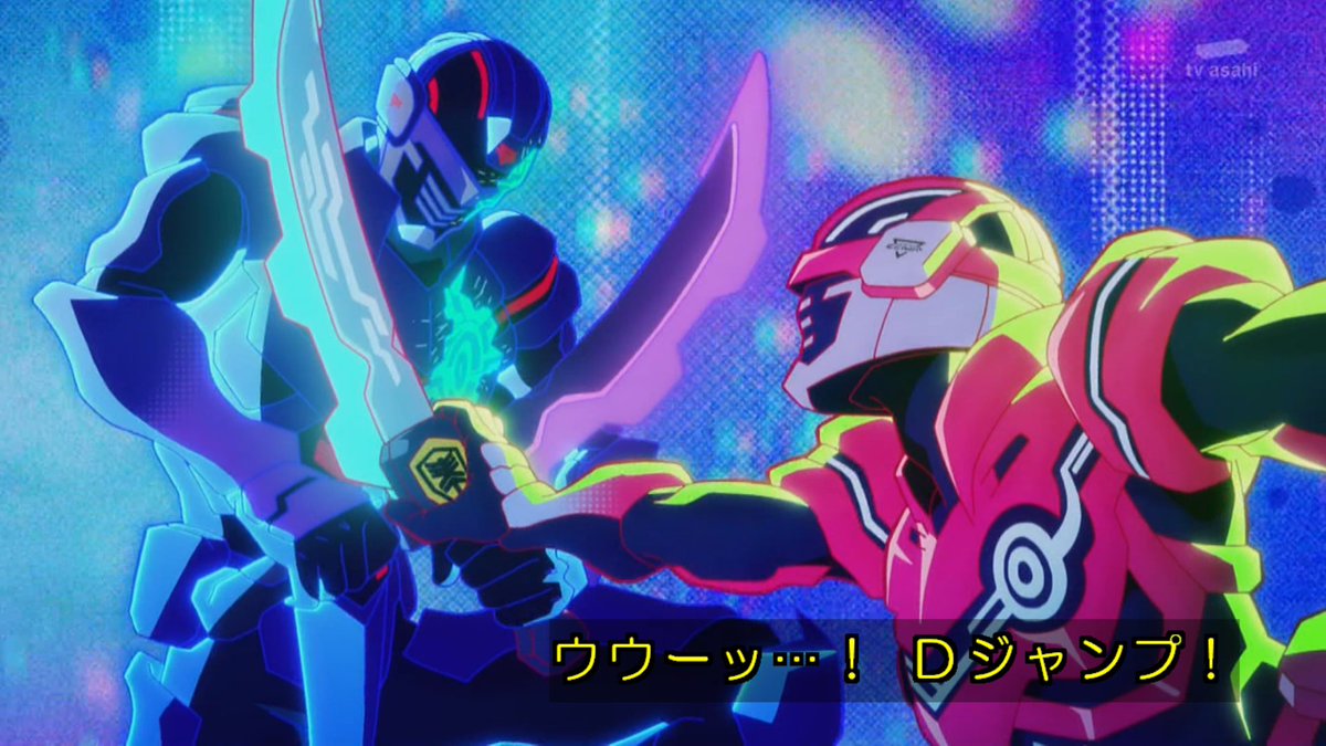 mulder_UI's tweet photo. 色々な次元へジャンプできるギャバン・インフニティの真骨頂出てきましたね。アニメの次元もあると、これは今後のRED系作品の可能性提示とインフニティは他の作品にも登場できるという布石ですよ
#nitiasa #超ギャバン #ギャバン https://t.co/VpxZ569LFV