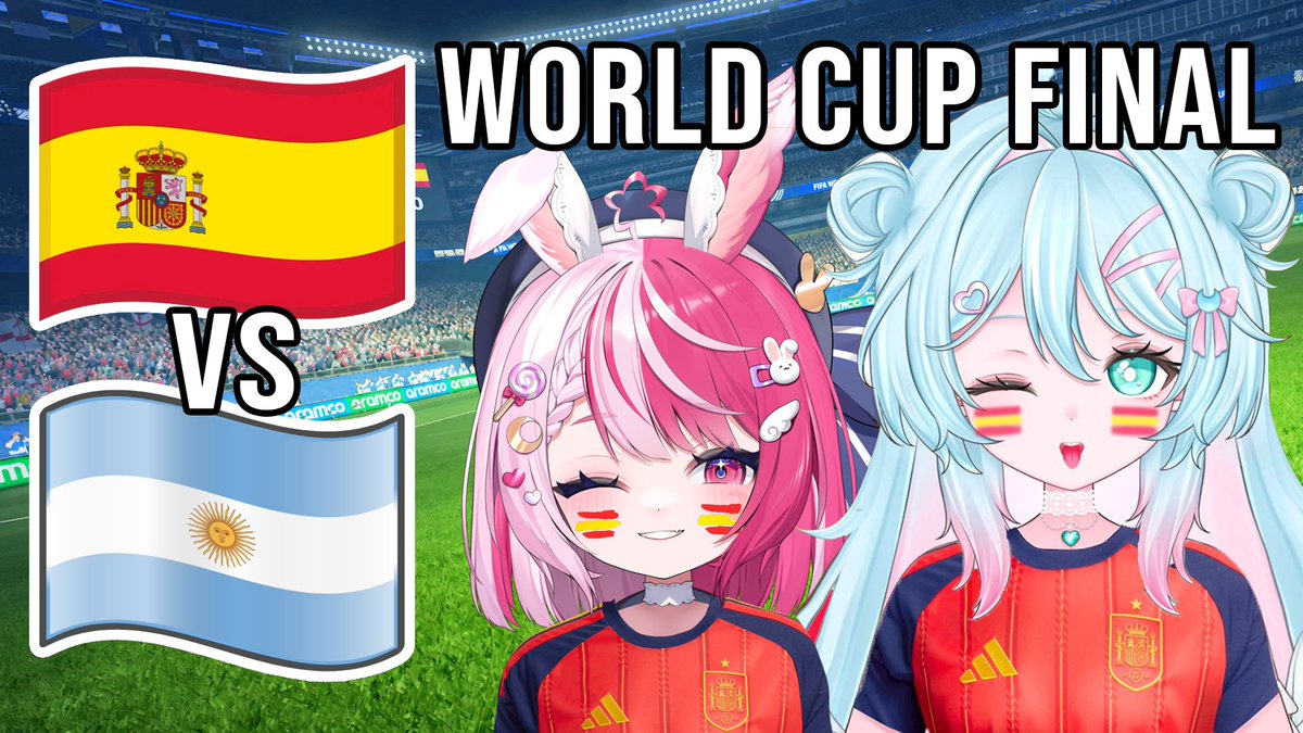 Hayami_Luna's tweet photo. Esta noche estaré viendo la final del Mundial con Lala! 
Ven a verla en directo con nosotras 🥰 vamos España!!

Tomorrow I'll be watching the world cup final with @LalabellLullaby 💖 come watch it with us!! https://t.co/f4li8XXdcf