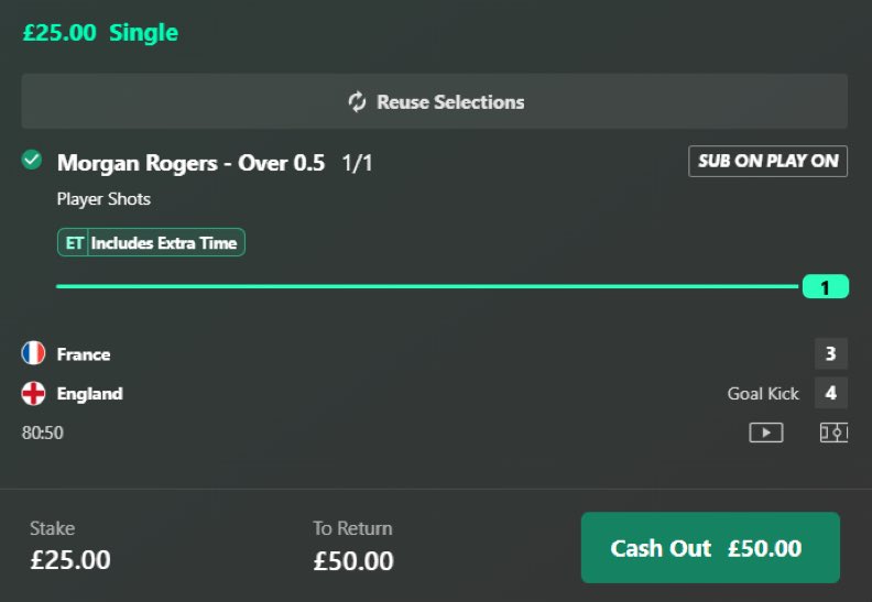 ThomasJordfd's tweet photo. ROGERS HAS DONE IT!!! 😍

BOOM! ANOTHER IN PLAY HAS WON! ⚡️

In plays for the World Cup final? 🏆

Who got on?? ❤️

If you haven't got my notifications on you might have missed this 🔔 join my telegram link in my bio https://t.co/9azUoFMUIu