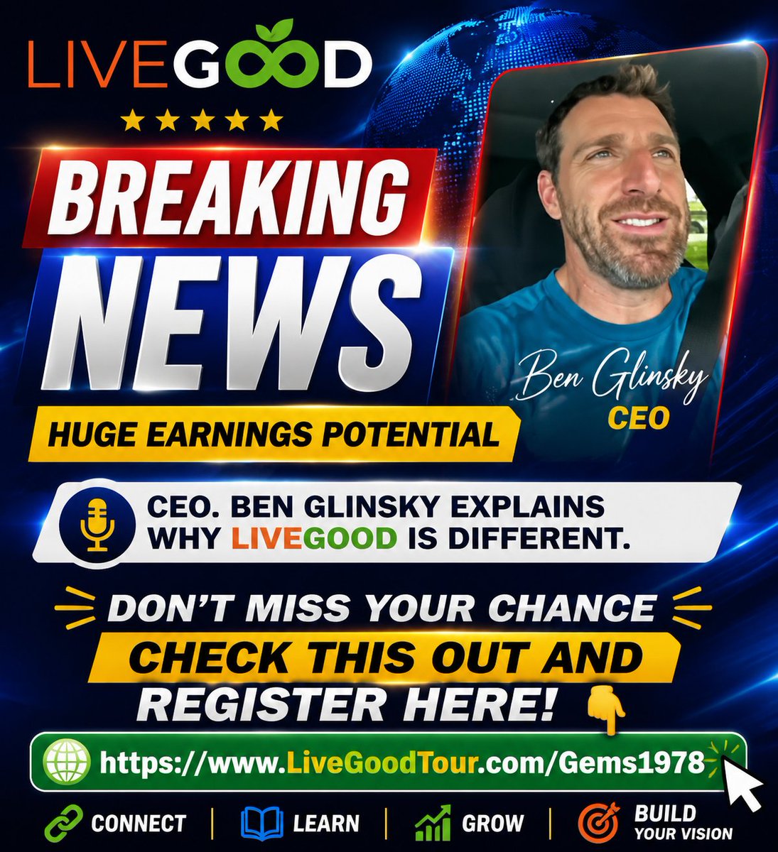 Garganera78's tweet photo. 🔥🌍 **🚨 **DON’T MISS YOUR CHANCE TO DISCOVER LIVEGOOD!** 🚨

💚 **GET YOUR MEMBERSHIP TODAY AND START YOUR JOURNEY:** 👇

[https://t.co/y3sKtU3oY8]

🌍🚀 **CONNECT • LEARN • GROW • BUILD YOUR VISION** 💚 https://t.co/pc3Xm1jOWf