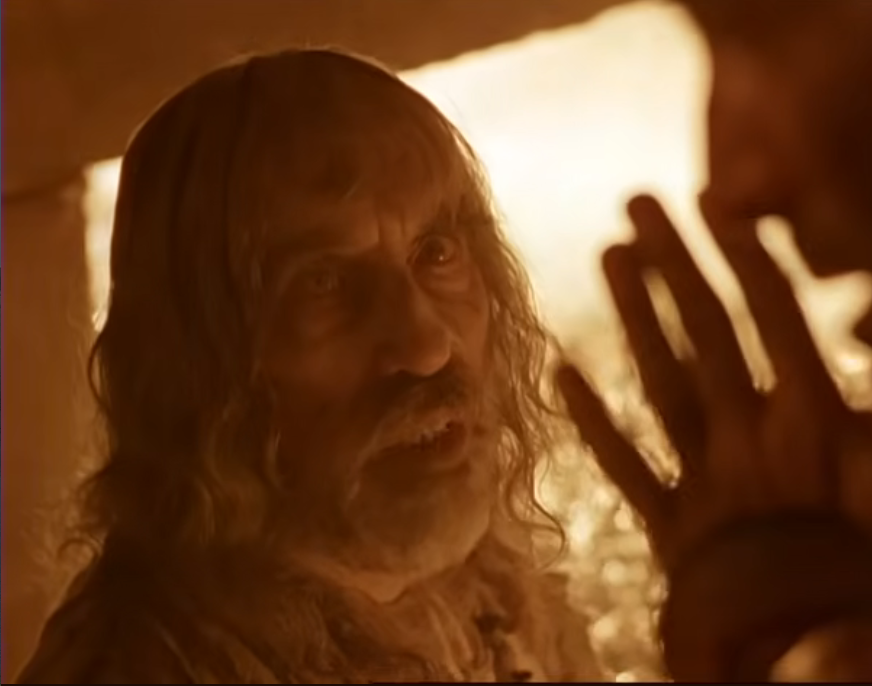 AntiCthulhu's tweet photo. I'm watching the '90s Odyssey with Armand Assante as Odysseus. I forgot it has Christopher Lee as the shade of the blind seer Tiresias. Amazing stuff. I loved this when I was younger. https://t.co/iaMOBoCnF6