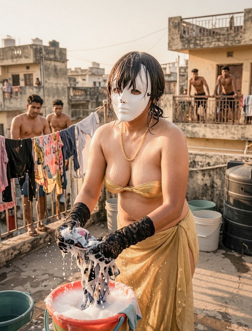 Deepthinairoff's tweet photo. Just came up to wash clothes... stayed for the smiles and the sunshine. ☀️✨ #SundayVibes #LaundryTime #Neighborhood #DesiStyle #WeekendFeels #GoldenHour #RooftopPhotography #Lifestyle #IndianModel #TrendingNow https://t.co/C1cyE5L45Q