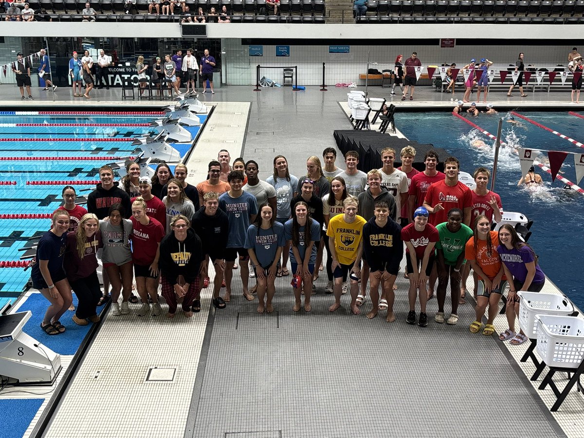 INSwimming's tweet photo. Annually at the Senior Long Course Championships Indiana Swimming recognizes our graduating seniors.  Their leadership and actions inspire others to dream more, learn more, do more and become more.  Team Indiana Pride! https://t.co/P128v9CdYm