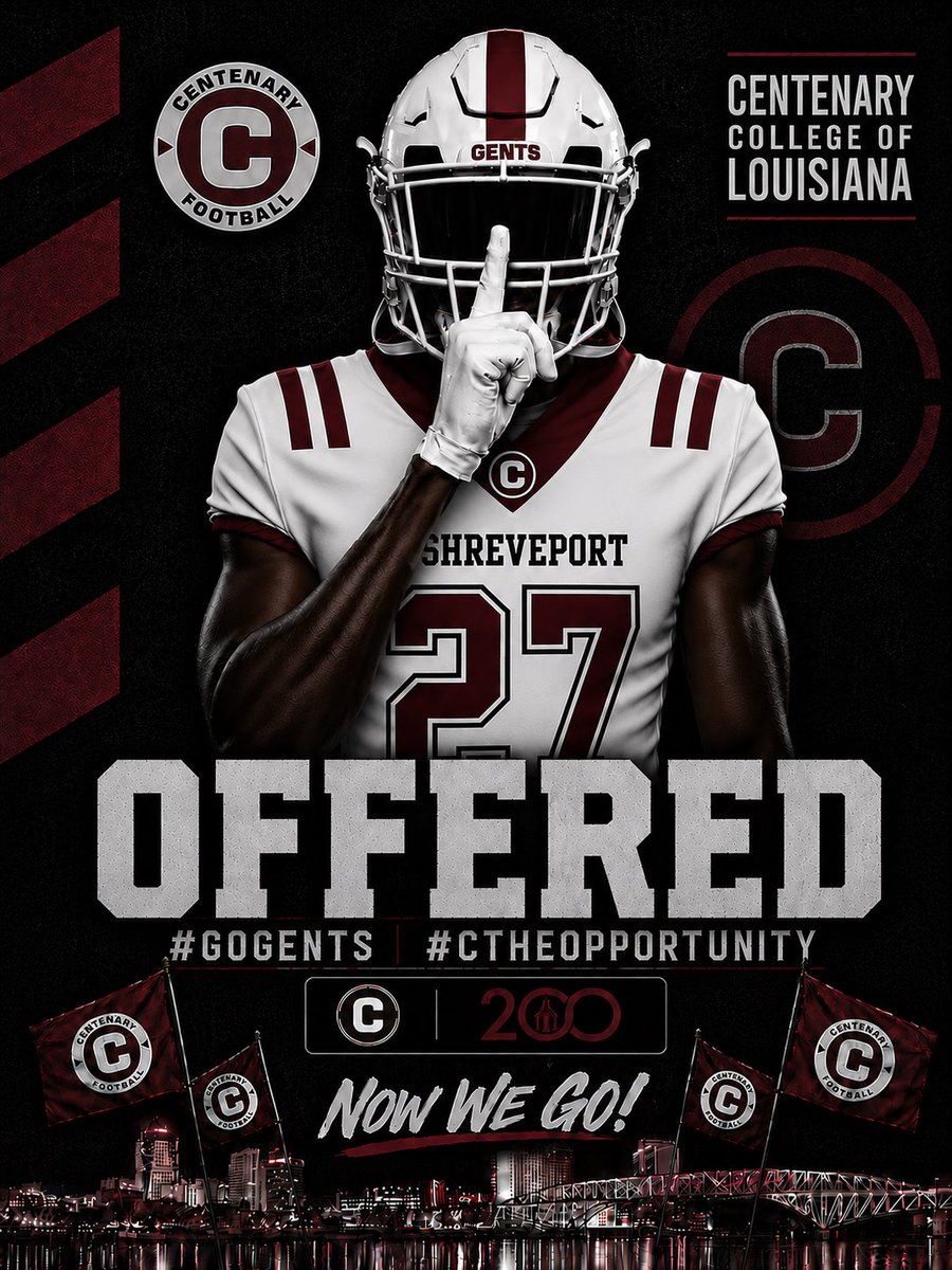 T18_2027's tweet photo. Blessed to receive my second offer from @Gents_Football @Coachjscog @JeffHecklinski @RecruitLouisian @LAFootballMagTV @BCSLOUISIANA https://t.co/HE0rVGjB5K