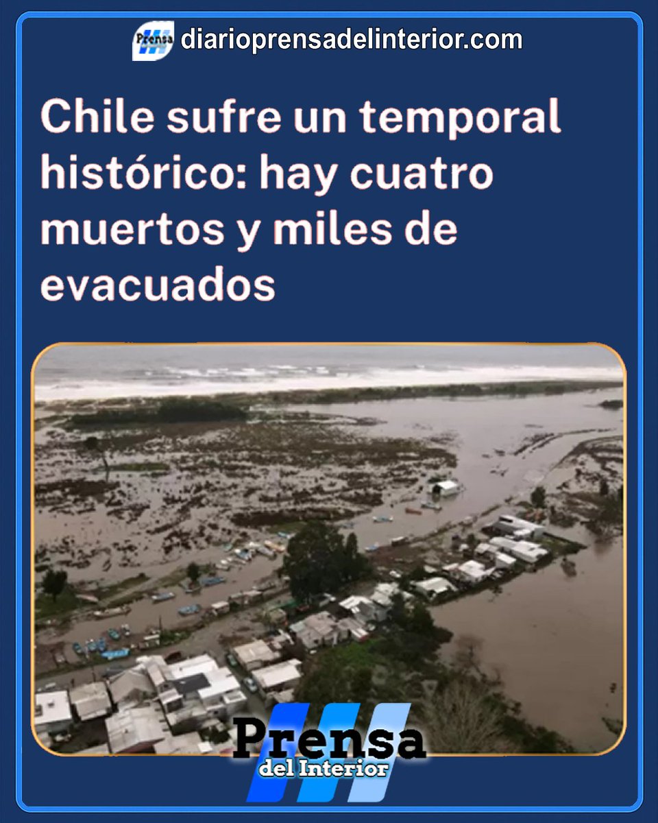 DPdelinterior's tweet photo. Chile sufre un histórico temporal: hay muertos, miles de evacuados y una emergencia sin precedentes
✍ @diarioprensadelinterior
#Chile #Temporal #Valparaíso #Lluvias #Emergencia #AlertaRoja #Inundaciones #Aluviones #CambioClimático #Clima #Internacionales #Noticias #ÚltimaHora https://t.co/GL4NuED939