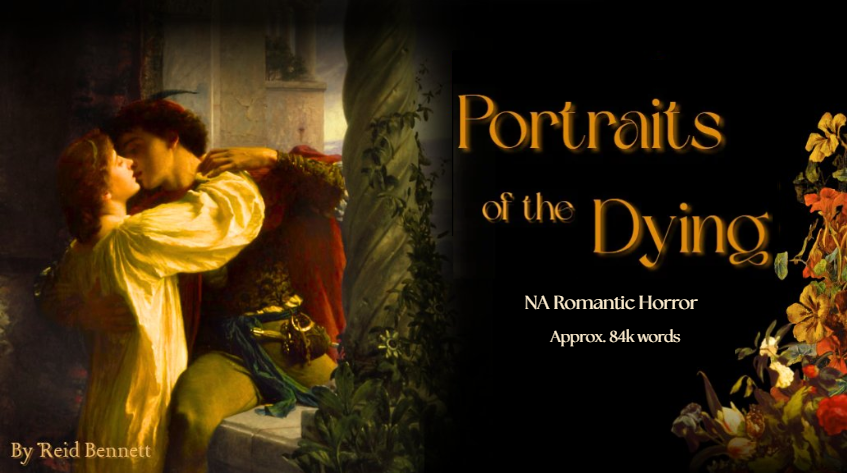 Reid_Bennett_'s tweet photo. Am I sharing this again? Yes! I am. 
Why? Well, I'm excited to share (just a bit late) that PORTRAITS OF THE DYING has ✨officially✨ started landing in agent inboxes! 🤭
To any interested #litagents , feel free to interact with this post!
#amquerying #MSWL #agentguide https://t.co/4lRxt4YhDU