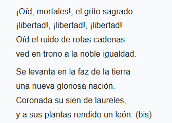 DownSilverRiver's tweet photo. Buen momento para recordar que la versión original y completa del himno argentino dura unos 20 minutos y tiene nueve estrofas. Estas son algunas que hablan de nuestra lucha contra el imperio español y la identidad guerrera y victoriosa de nuestro país y su rol de libertador https://t.co/1JZpK6TzAA