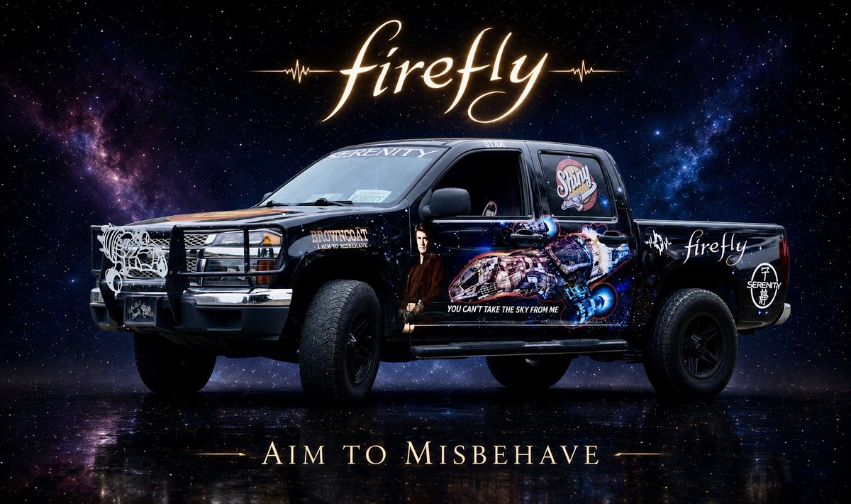 Star_Medd's tweet photo. Shiny dreams to always ruggedly handsome @NathanFillion & #NathanFillionFans. Hope your Sat. was good. Mine was ok. Did a virtual Firefly shindig. Fun. Relaxing now & reading #Castle fanfic. Til tomorrow friends. #BringBackFirefly #TheRookieS9 #FireflyTributeTruck #Firefly #ONFD https://t.co/7cw58ioeuP