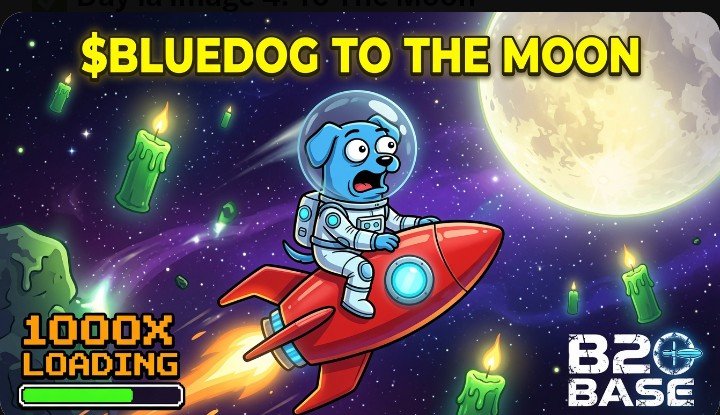 bluedog_base's tweet photo. From derpy dog to moon millionaire ��‍🚀

$BLUEDOG doesn’t promise much… just that the whole pack is going to the moon!

B20 Chain • Base
1000x? Nah… we aiming for 10,000x 🔥 https://t.co/nvue0wRrut