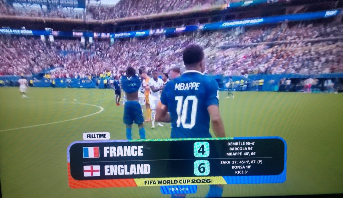 EstebanSP33's tweet photo. INGLATERRA SE QUEDA CON EL TERCER LUGAR, EN UN PARTIDO QUE HUBIERA ESTADO ABURRIDO SI NO FUERA POR LOS GOLES!!🤷🏻‍♂️😄💪🏻⚽🥳🥳🥳🥳🥳

#InglaterravsFrancia #Mundial2026 #Inglaterra #Francia #TercerLugar #viral #parati #fyp https://t.co/VrnBtOch3k