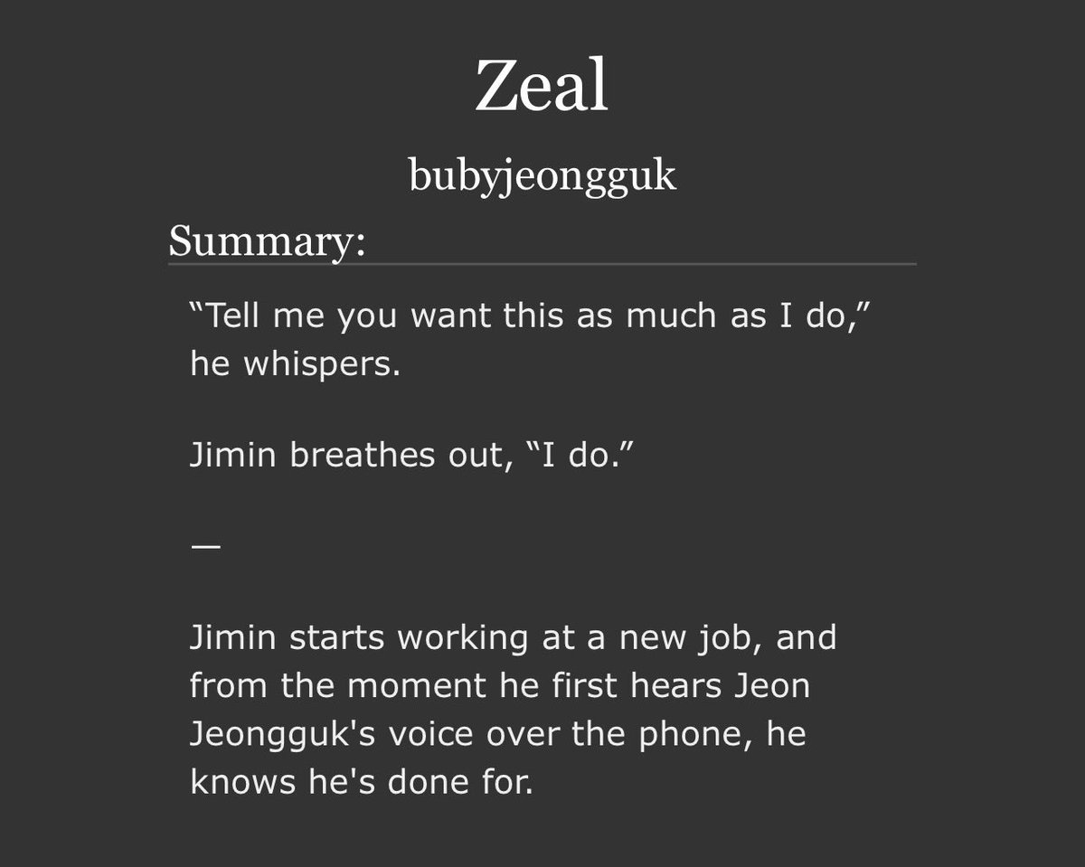 bubyjeongguk's tweet photo. want a jikook fic with back and forth banter that you can read in a day? one with flirting and smut and no angst whatsoever?

i bring you this little gem i wrote in august. thank me later

https://t.co/OzCS4LIr6u https://t.co/EnkOmRjlAg
