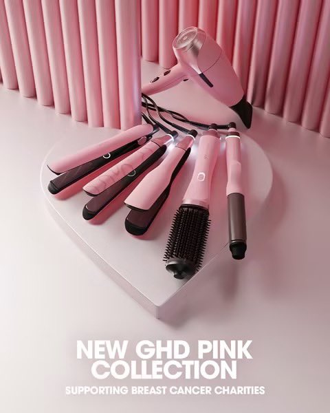Cutting_Lounge_'s tweet photo. Five of our award-winning faves, now dipped in NEW dusted pink shade you didn’t know you needed.💖
Discover the full collection, and help us on this journey with £/$/€10 donated with every Pink tool sold. 💕

 #ghdpink https://t.co/vT0kt84CGy