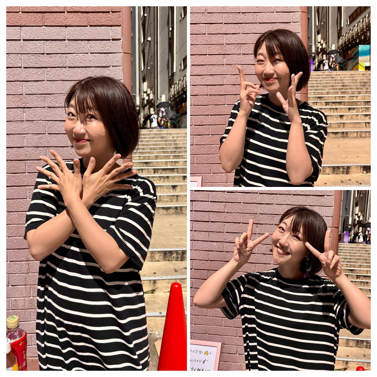 eosan240's tweet photo. 工藤江里菜さん(エリボン)の横浜 niigo広場のフリーライブでした。暑い中、喉の調子が悪い中歌って頂き、ほんと感謝しかありません🥹
来週はエリボン名古屋ライブ遠征&amp;遠足🏯楽しんできます😇

#工藤江里菜　#工藤亜妃菜　#カラダケダカラ　#ヒット祈願 https://t.co/x74sERqTNg