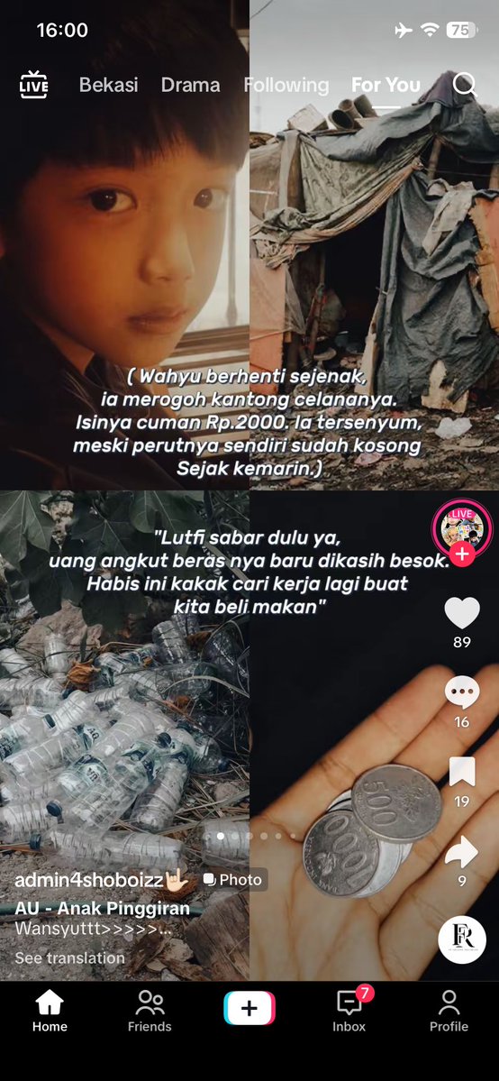 kolorwoojin's tweet photo. sedih bgt cokk ternyata waktu kecilnya jdi anak pinggiran tukang mulung, mana punya adek masih kecil🤧🤧 https://t.co/gK23rPZPkk