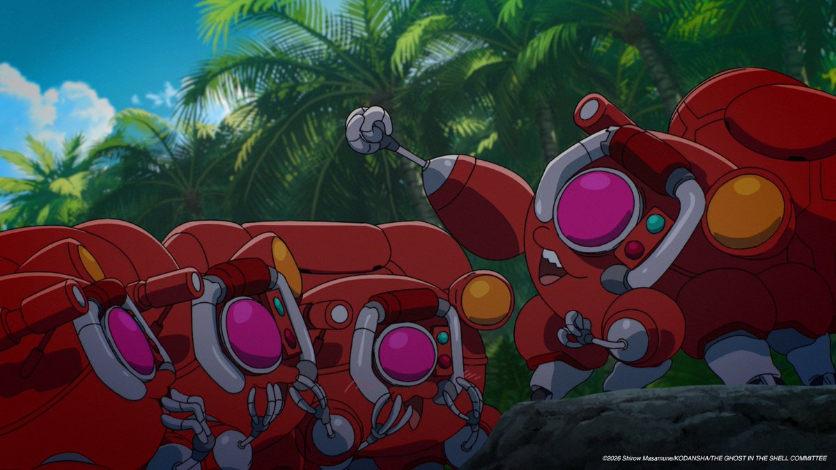 thegits_animeEN's tweet photo. #theghostintheshell
EPISODE 03: JUNK JUNGLE ii + MEGATECH MACHINE i + ii
Streaming Starts TOMORROW.

After a fierce high-speed chase alongside the Fuchikoma, Kusanagi and Togusa secure the suspect. Meanwhile, during a stakeout by Aramaki and Batou, the unidentified hacker hacker known as the "Puppet Master"—presumed to be the mastermind who planted the virus on Colonel Malles—finally reveals himself.