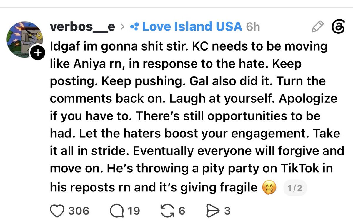Memudzo's tweet photo. Not dudce stans wanting him to move like aniya post villa😂😂😂😂 they are watching
#Loveislandusa https://t.co/qBZLj6EvtB