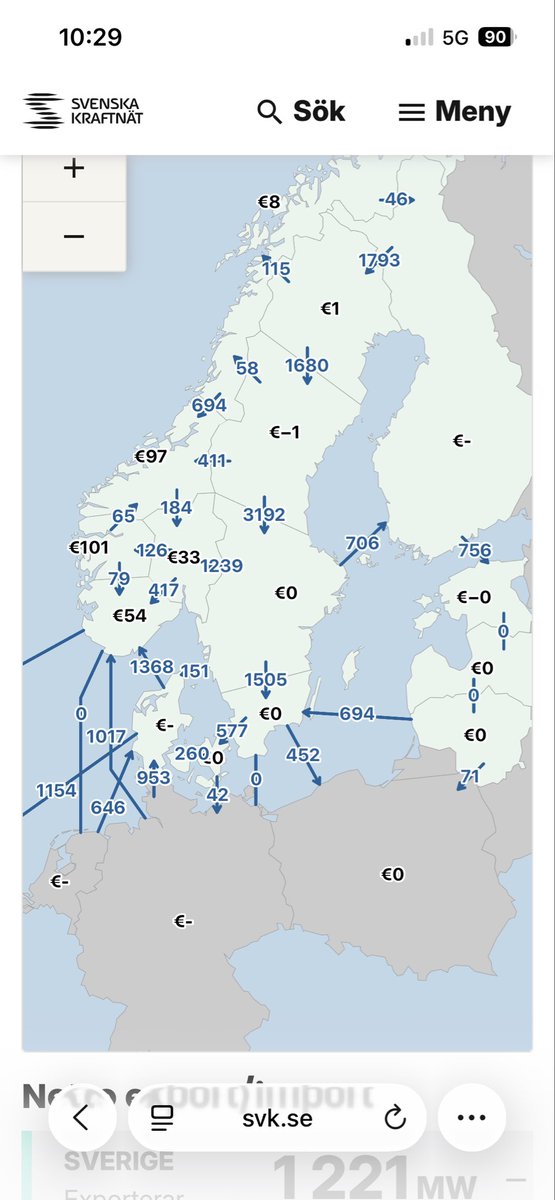 Cowbojkurt's tweet photo. @mathiasced Såhär ser det ut just nu. Ungefär hälften av elproduktionen är vindkraft och producenterna tjänar 0 kr per kwh.

Och sen andra dagar är det nere på 1-2% av den totala produktionen. Dethär kommer ju inte bli bättre för att man bygger mer. https://t.co/RngYxHNpxq