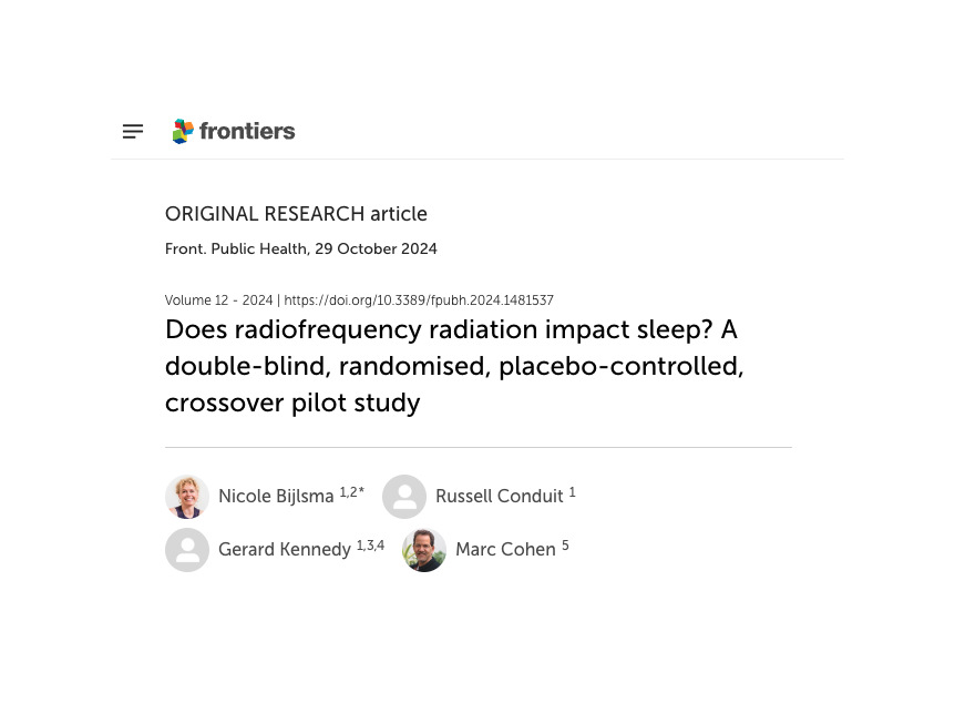 ze_rusty's tweet photo. 12 adults slept with a 2.4 GHz radio sitting within 2 meters of the bedhead.

Same frequency band your WiFi router runs on. 

Same distance as a laptop on a nightstand. 

7 nights of real exposure, 7 nights of sham, crossed over so everyone got both.

The RF radiation level: 2.2 – 7 mW/m²

The official ICNIRP "safe" limit: 10,000 mW/m²

That's up to 4,500x under the legal ceiling. The kind of exposure regulators would wave through without a second look.

It still moved the needle. 

Sleep quality dropped significantly during the real-exposure week (p<0.05, d=0.75, that's a large effect)

27.3% of participants crossed into clinical insomnia territory. And their brainwaves showed it: theta, beta, and gamma bands all shifted during NREM sleep, all in the same direction, all in the same week.

There's a reason a signal this faint reaches that deep. 

Melatonin isn't just "the sleep hormone"

It docks directly onto Complex I in your mitochondria, at the iron-sulfur N2 site, mopping up ROS while switching on your own antioxidant enzyme, Mn-SOD. 

That's the machinery this "harmless" dose was quietly interrupting.

4,500x below the limit. 

And the EEG still knew the radio was on.