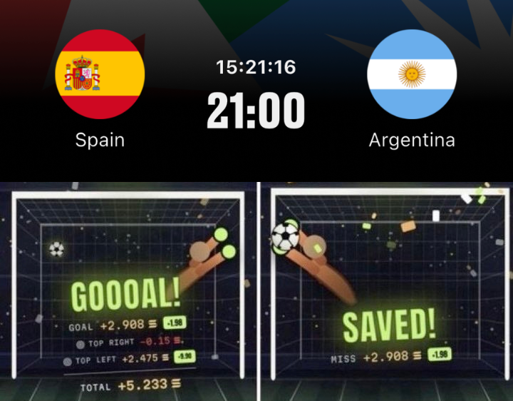 PlayDegenFC's tweet photo. gm degens

today is time for Spain 🇪🇸 VS Argentina 🇦🇷

$1000 to 10 lucky persons that guess the right score 👀👇🏻 https://t.co/gvo2JRjwYy