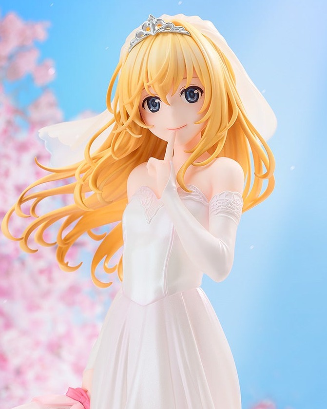 goodsmile_en's tweet photo. From Your Lie in April comes a new scale figure of Kaori Miyazono in a beautiful wedding dress. Preorder now and get 10% off with code smilefest2026!