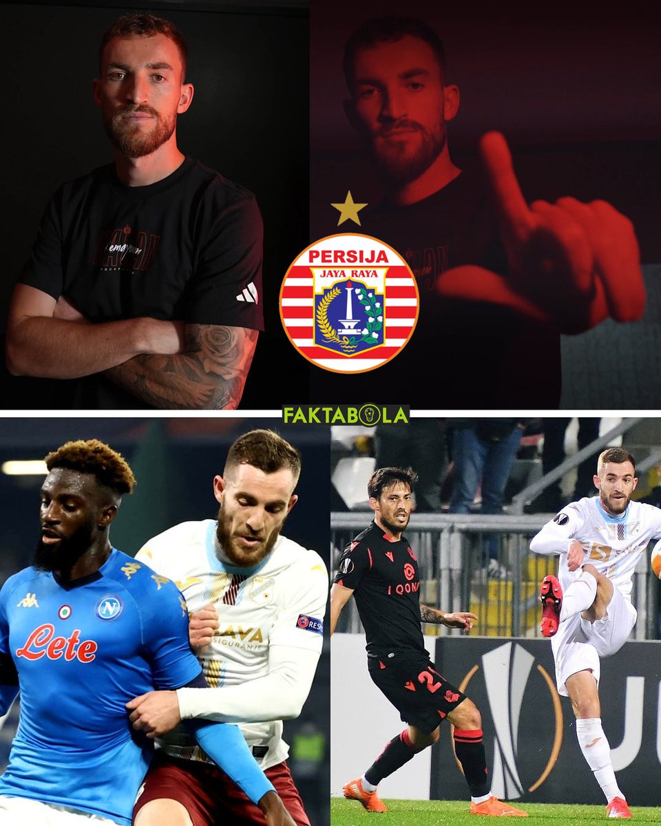 FaktaSepakbola's tweet photo. Persija Jakarta kembali datangkan pemain dari Eropa. Kali ini Persija meresmikan transfer gelandang asal Bosnia & Herzegovina, Stjepan Lončar (29 tahun).

Ia sempat bermain di beberapa klub:
→ Siroki Brijeg (Bosnia & Herzegovina)
→ HNK Rijeka (Kroasia)
→ Ferencvaros (Hungaria)
→ KV Kortrijk (Belgia)
→ FC Astana (Kazakhstan)
→ Lech Poznan (Polandia)
→ NK Istra (Kroasia)

Stjepan Lončar  pernah main di UEFA Europa League Bersama HNK Rijeka (6x) dan Ferencvaros (6x). Main di UEFA Conference League Bersama FC Astana (5x).

Ia juga sempat main di fase kualifikasi UEFA Champions League Bersama FC Astana dan Ferencvaros.