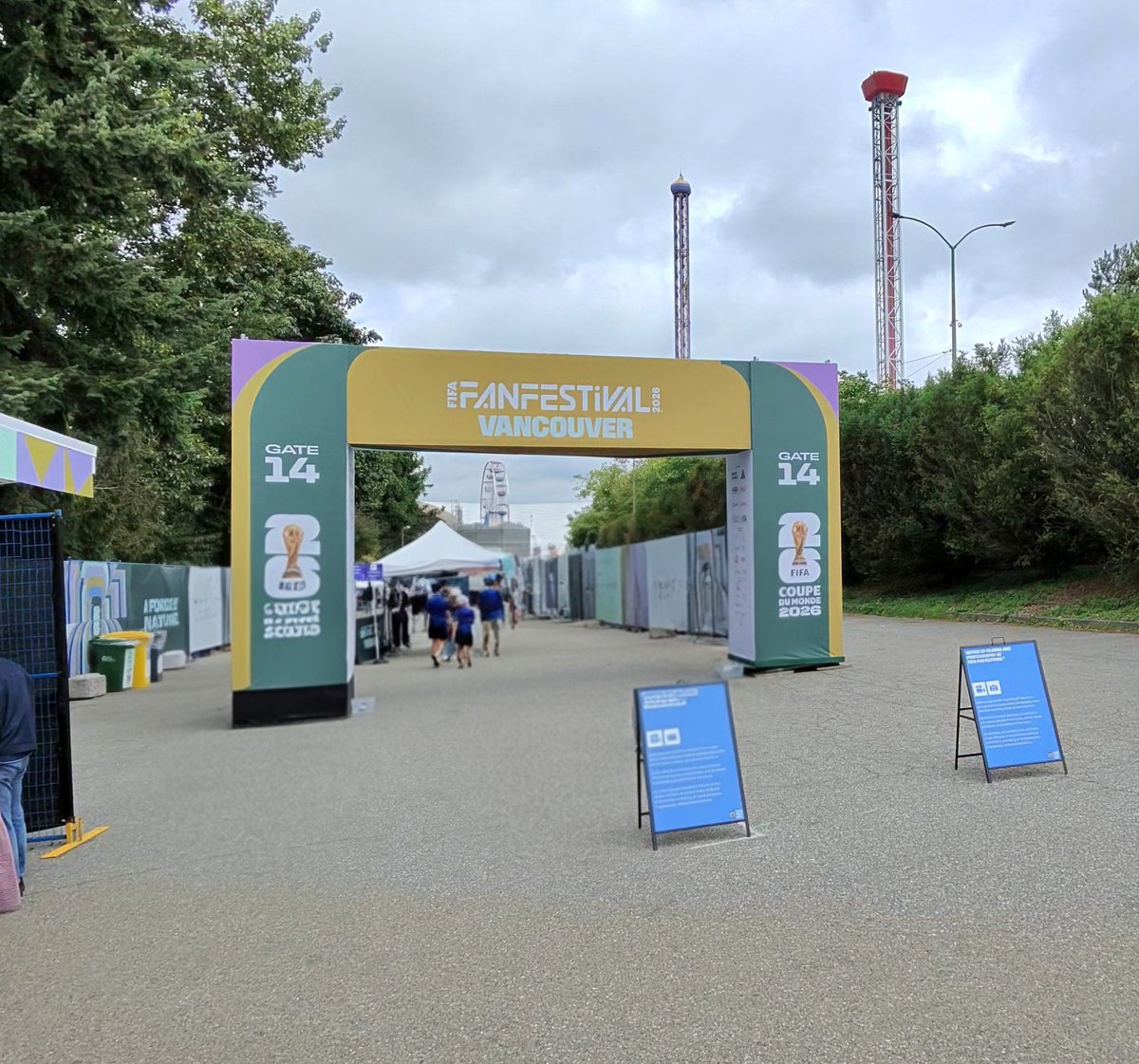Mehr520's tweet photo. #FIFA #Fanfetival in #Vancouver did such a great job during #FWC2026 to provide a safe, fun, convenient and amusing space for all football lovers. Today spent hours there for the 3rd place game, France vs England (4-6) ⚽️😮🤓!
#FIFAFanFestival #WeAreVancouver https://t.co/VN9hshLTB4