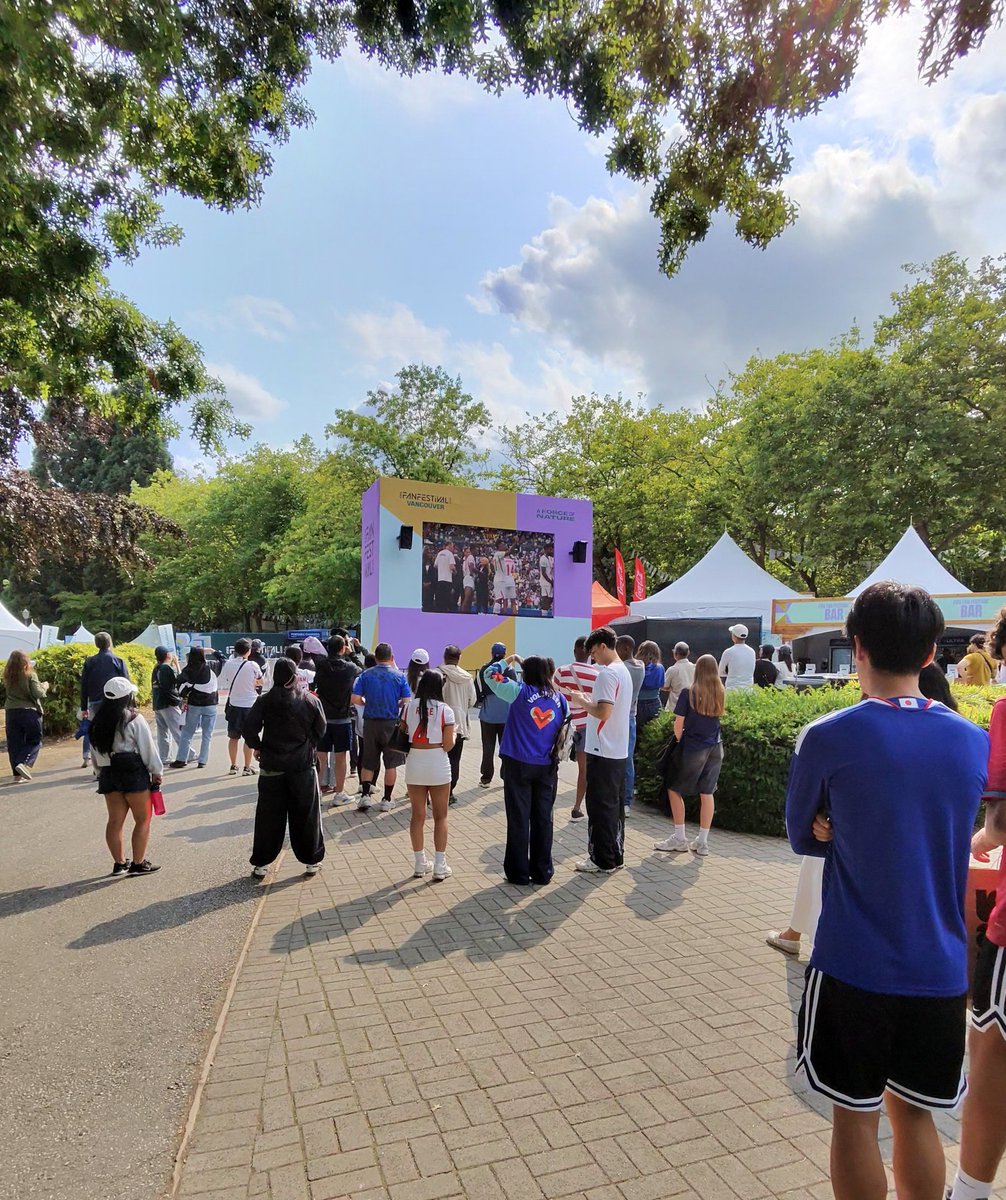 Mehr520's tweet photo. #FIFA #Fanfetival in #Vancouver did such a great job during #FWC2026 to provide a safe, fun, convenient and amusing space for all football lovers. Today spent hours there for the 3rd place game, France vs England (4-6) ⚽️😮🤓!
#FIFAFanFestival #WeAreVancouver https://t.co/VN9hshLTB4