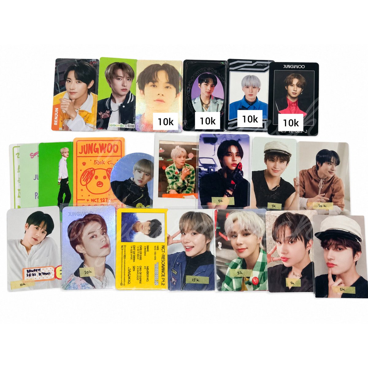 onyourmarch_'s tweet photo. WTS photocard jungwoo nct 127 renjun jeno nct dream ridi Ina 🇮🇩

💸 each on pict 
✅ co 🍊
❌ exc adm 
📌 Cirebon, Jawa Barat 🌻 

 aab pc haechan nct127 nctdream wayv johnny taeyong yuta doyoung kun jaehyun renjun jeno jaemin chenle jisung ten xiaojun haechan https://t.co/9nPDjRg4Tx