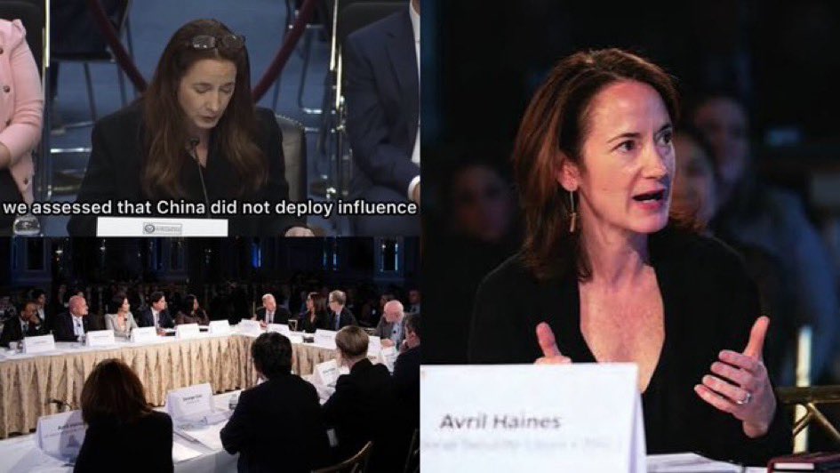 wenbei2022's tweet photo. 2019：🇺🇸深层政府 CIA 特工 Avril Haines 在“Event 201”上展示了一个模拟，后来以惊人的准确度展开……一场来自中国的“疫情”

2024 年她作证：“中国绝对没有干涉美国选举” https://t.co/KHfceVXLPT