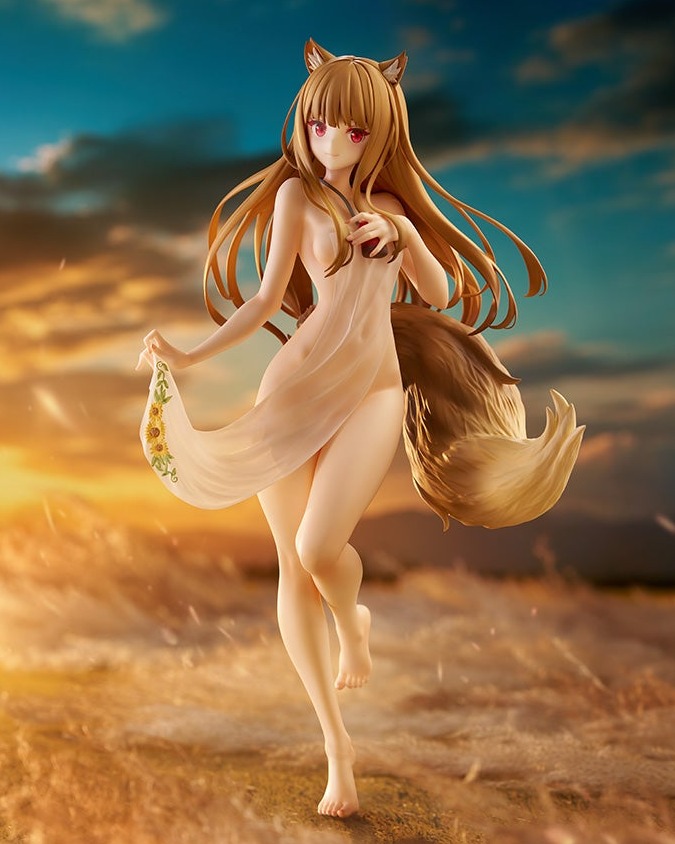 goodsmile_en's tweet photo. Illustrator saitom's rendition of Holo from Spice and Wolf is now a 1/7 scale figure! Preorder now and get 10% off with code smilefest2026!