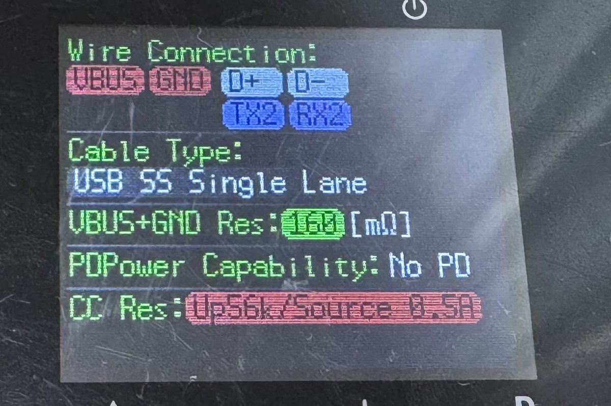 flextd's tweet photo. @tss_0101 DAISOのスイッチ付きType-Aケーブル、
普通のA-Cケーブルにつなぐと"Power only"になりました。 https://t.co/frwjbyfGzX