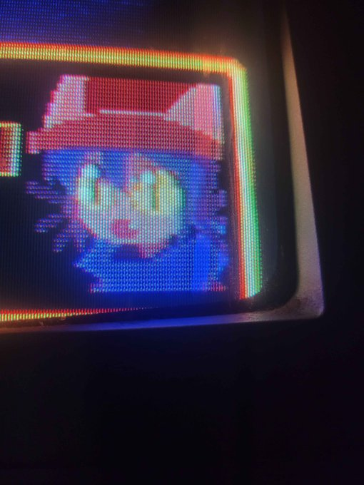 Blizzy3601's tweet photo. @lavendermintyy AGREEING with this. I recently got a video transcoder to  run pc stuff on crt tv and after testing oneshot the sprites don't look that good on crt because they weren't designed for them and that's OK https://t.co/m386jHWZ0t
