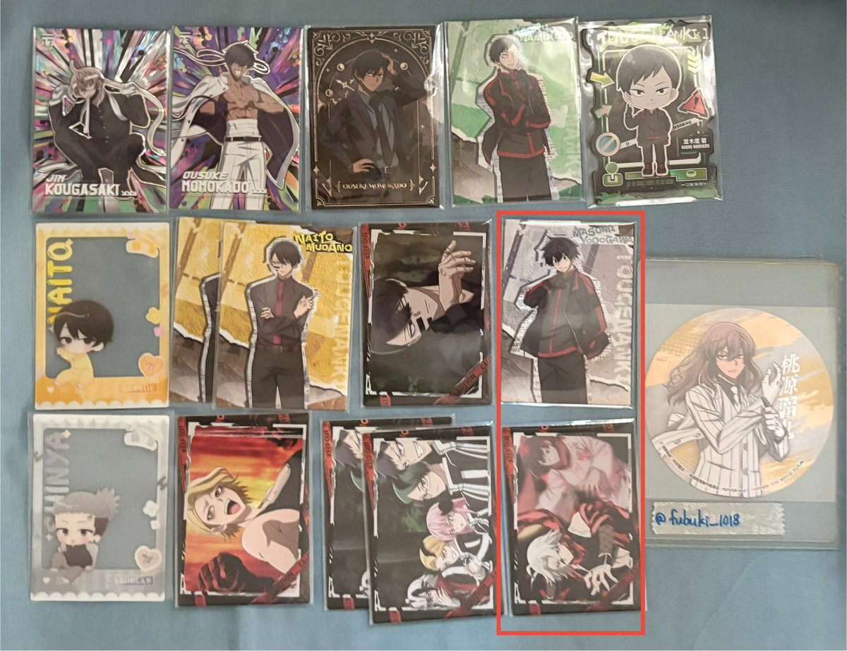 fubuki_1018's tweet photo. 【交換】桃源暗鬼 ルピカ･コレクションカード

求:桃寺、友人分桃角、定価(+送料)

譲:無陀野、皇后崎、桃角、淀川、並木度、桃巌、場面写(漣、手術岾、羅刹)

*求め桃寺は買取もします
*友人分桃角は桃寺含むのみ
*スーツ、応援団は1,2段目 桃寺との交換
*譲渡は下段から当方指定で抱き合わせ
↓ https://t.co/EMzVmOcBRn