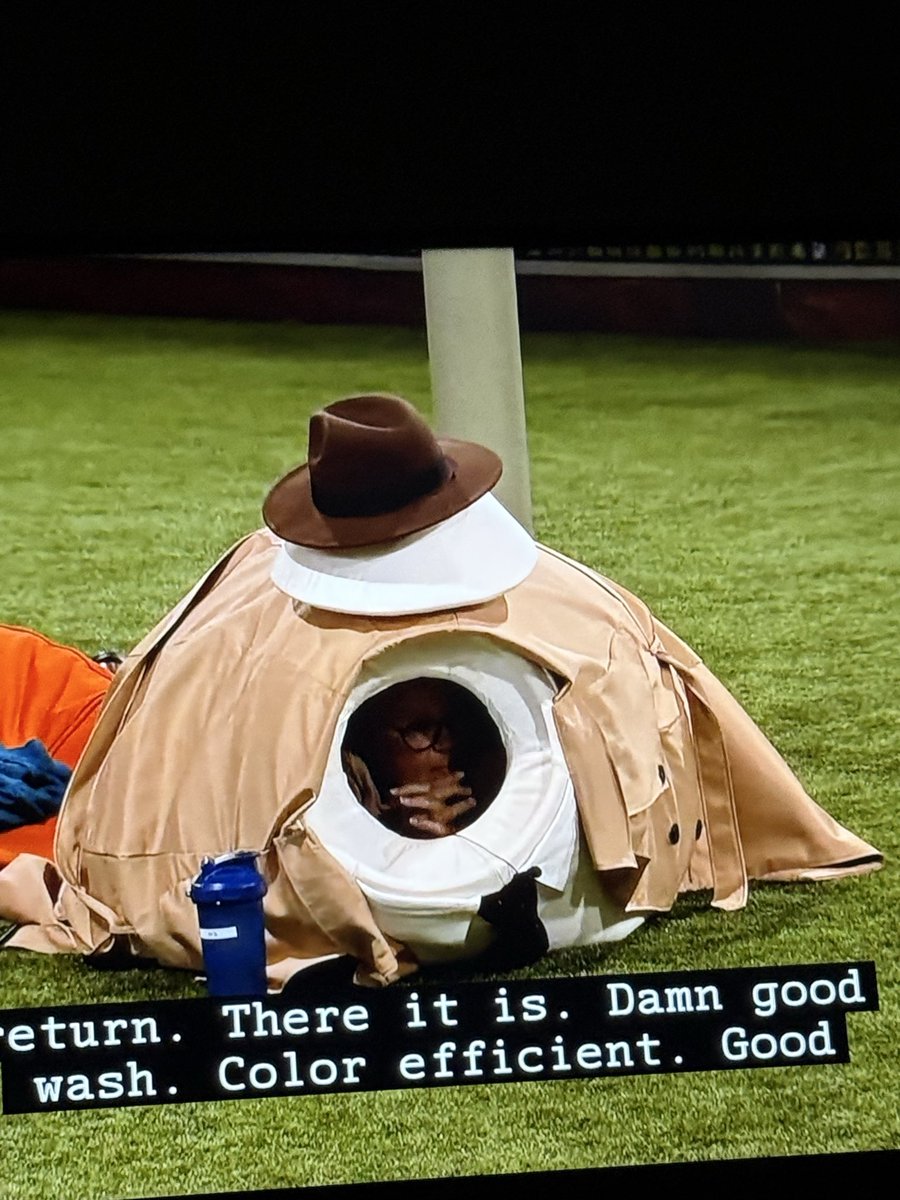 mcelada85's tweet photo. Angela hibernating in the egg costume is sending me 😂🐣 @CBSBigBrother https://t.co/nda0KfguKJ