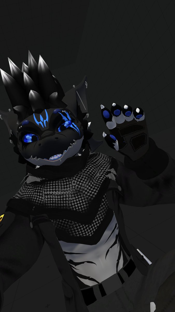 ShaDsTroy's tweet photo. I think. In one day, I'll regret doing this... But that's tomorrow's me problem, so...

#furry #VRChat日記 #vrc #nardo #avatar #blue #black https://t.co/g4673SANKU