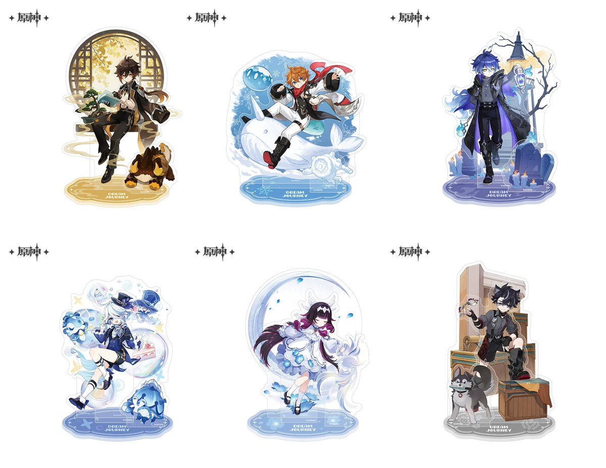 Genshin__Update's tweet photo. Full body design of "Dream Journey" Series Merchandise
#GenshinImpact #原神 #원신 https://t.co/KFf7kMGRCo