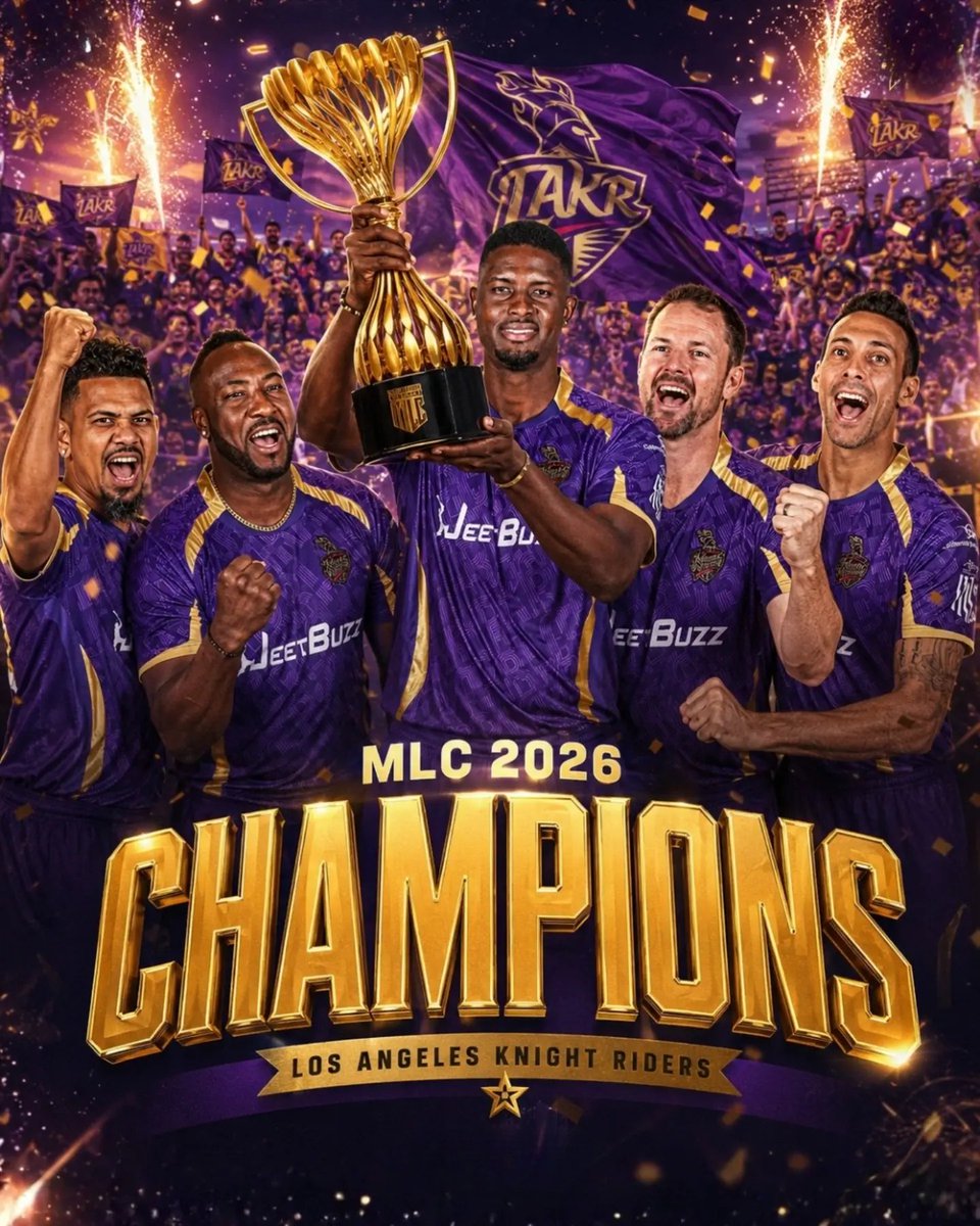 AryanKhanP1997's tweet photo. Congratulations MLC 2026 Winner, LAKR

We're the champion

@iamsrk @lakriders https://t.co/i5jh6ELja3