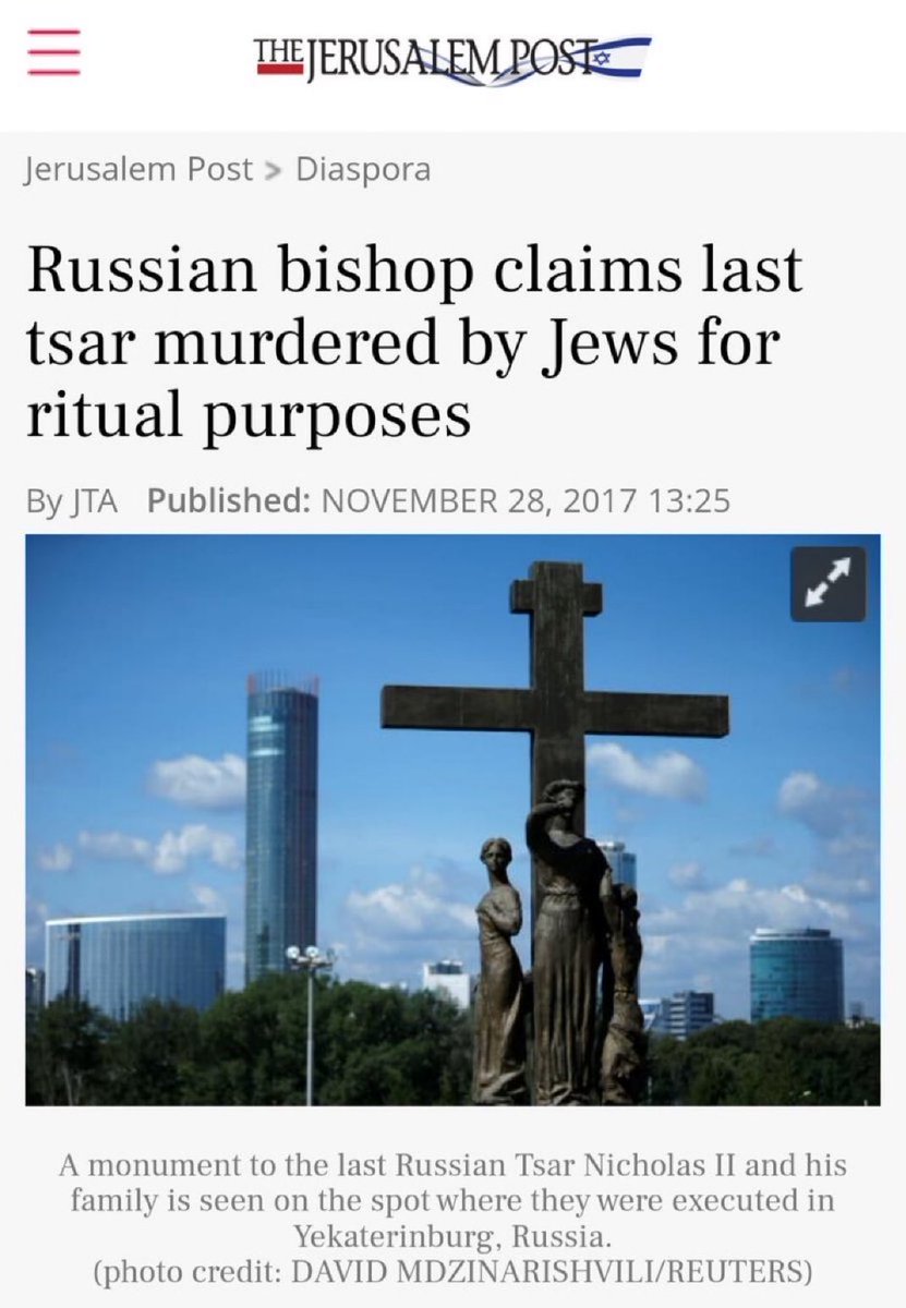 Truthtellerftm's tweet photo. 108 years ago the jude@-Bolsheviks overthrew the Russian Royal Family by brutally murdering then in kosher ritualistic fashion. 

Jude@-bolsheviks ended 1500 years of Christian rule from St. Constantine to Tsar Nicholas II. 

Orthodox Christianity has now returned to Russia and is defending against the kosher epidemic. 

Learn more about the accomplishments of the Russian empire below before it was destroyed by kosher communists!