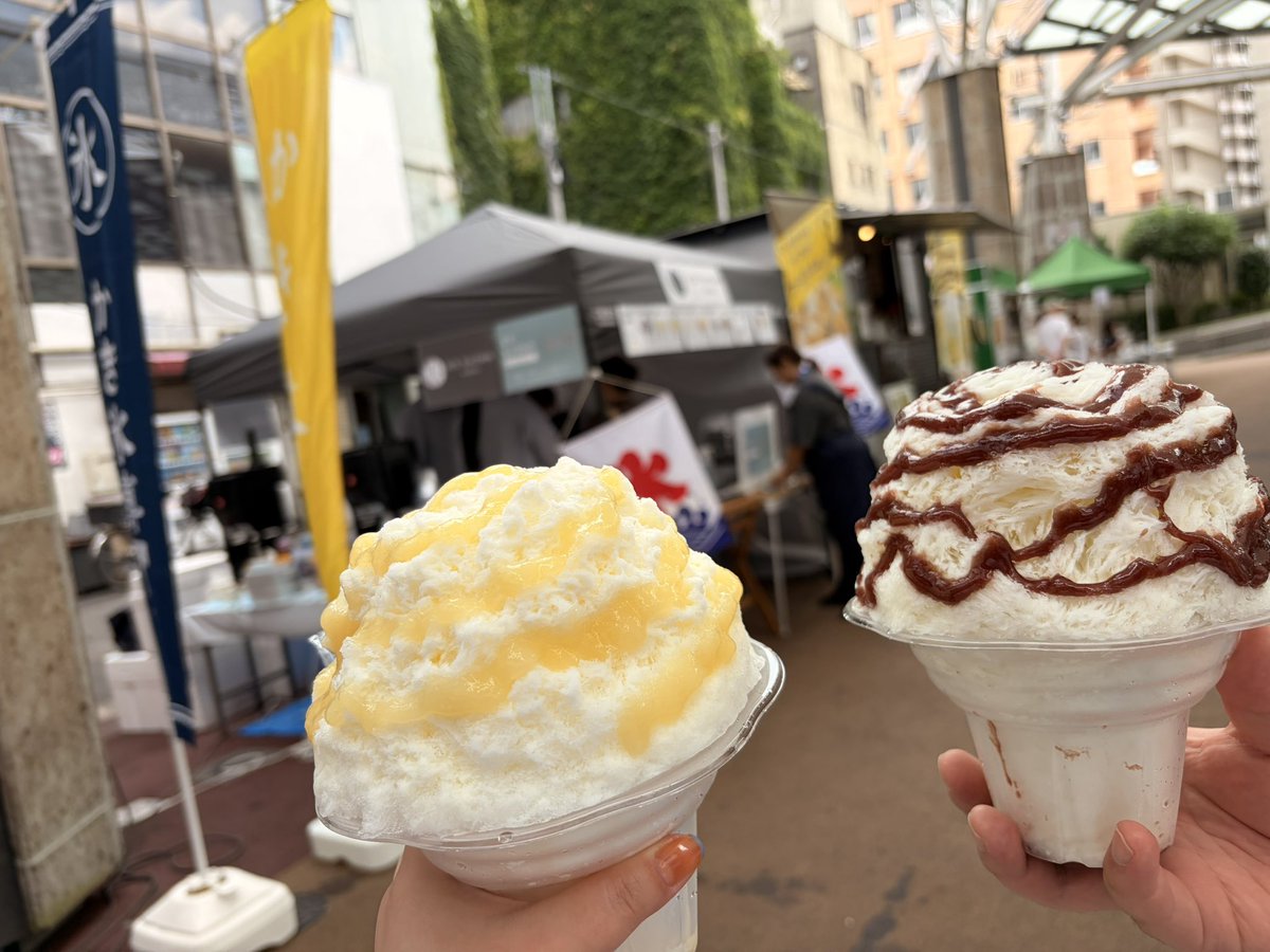 docomou_z's tweet photo. はぁ〜🥹💙💛
美味しい〜🍧
ももミルクとあずきミルク！！

#ICENATION https://t.co/nywpKMhClC