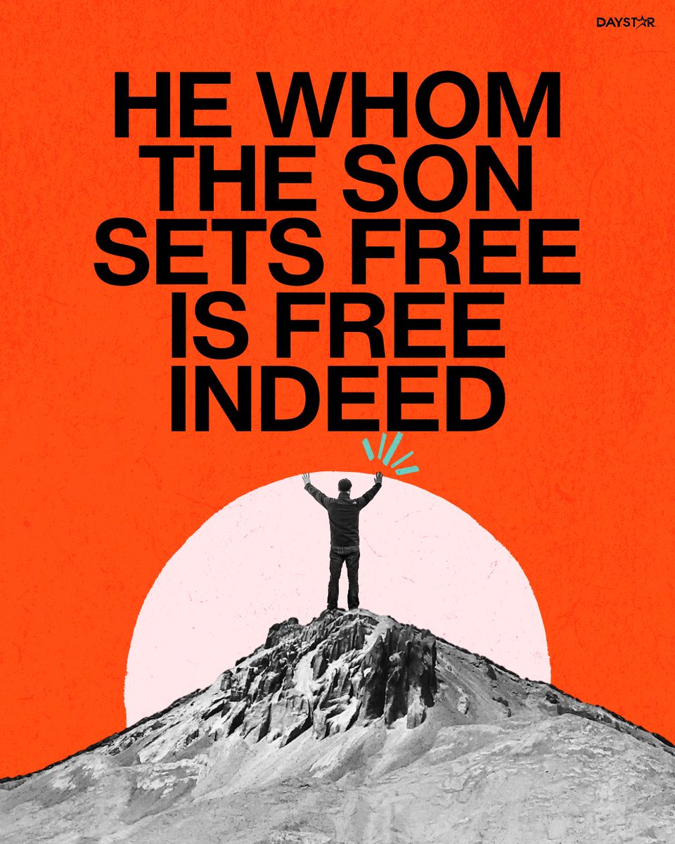 Daystar's tweet photo. So if the Son sets you free, you will be free indeed. — John 8:36

Walk in the freedom Jesus has already won for you. ✝️ https://t.co/MP2cVv5zRk