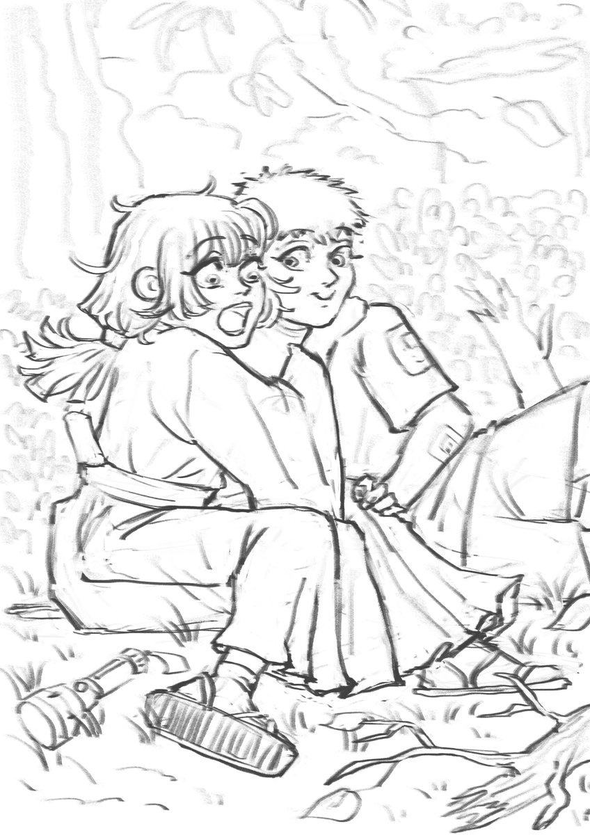 kat_ran_art's tweet photo. #goutaweek2026
#goutaweek #gojohime
Day 3
Childhood friends
When the lantern broke with a terrible crash in the forest (Utahime had gone after Gojo), Utahime screamed and even dropped the life-saving flashlight.
Gojo was pleased, even he scratched his hand on a branch. https://t.co/DOevetEBuY